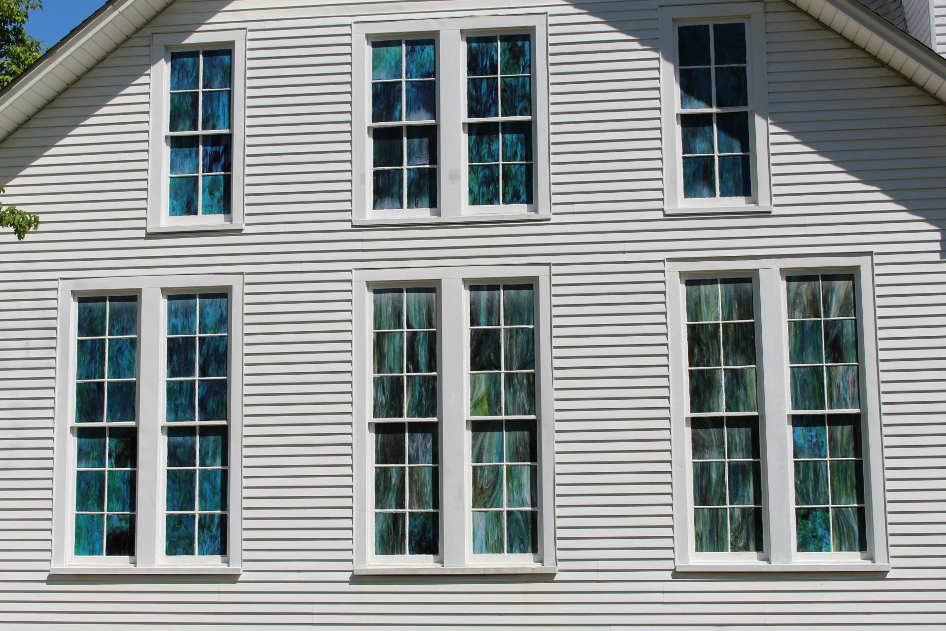 white and brown wooden house